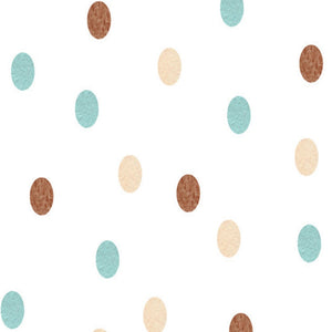 Blue & Neutral Tone Dots - Removable Wall Stickers - AW36034