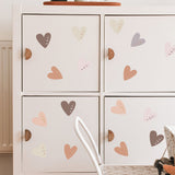 Neutral Tone Heart Wall Art Stickers - Removable Wall Stickers