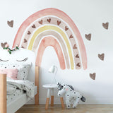Rainbow & Hearts - Vinyl Wall Sticker Decal AW39061
