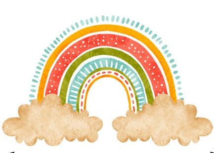Rainbow & Clouds - Vinyl Wall Sticker Decal AW39064