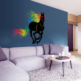 Galloping Horse with Rainbow Mane & Tail