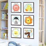 Cartoon Animal Pictures in Frames x 6 Nursery Wall Stickers