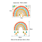 Rainbow & Rain Drops - Vinyl Wall Sticker Decal