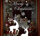 Christmas Reindeer & Snow - Removable Christmas Wall Stickers AW0984
