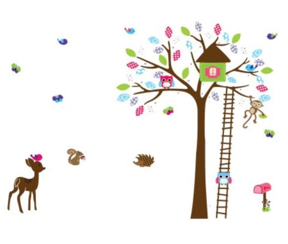 Deer, Tree House & Forest Animals
