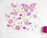 Pink Butterflies & Flowers