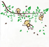 Nursery Wall Sticker -Three Little Monkeys Swinging on a Branch AW1205