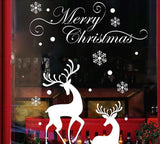 Christmas Reindeer & Snow - Removable Christmas Wall Stickers AW0984