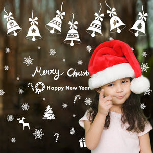 Christmas Bells  (White) Removable Christmas Wall Stickers