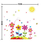 Happy Flowers - Kids room / Nursery Wall decal AW0708