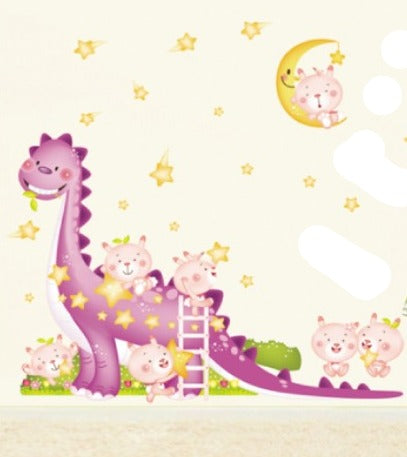 Dinosaur & Teddies, Moon & Stars