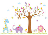 Purple Elephant, Blue Giraffe, Pink Lion