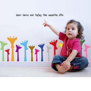 Colourful Giraffe Wall Stickers