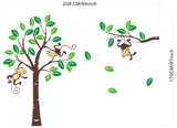 Monkeys in Tree - Extra Large Nursery Wall Sticker / Wall Decal
