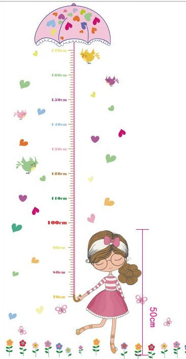 Girl with Umbrella Height Chart - AW7043HC