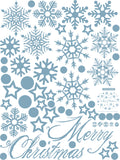 Merry Christmas Snowflake window / wall Stickers (White)